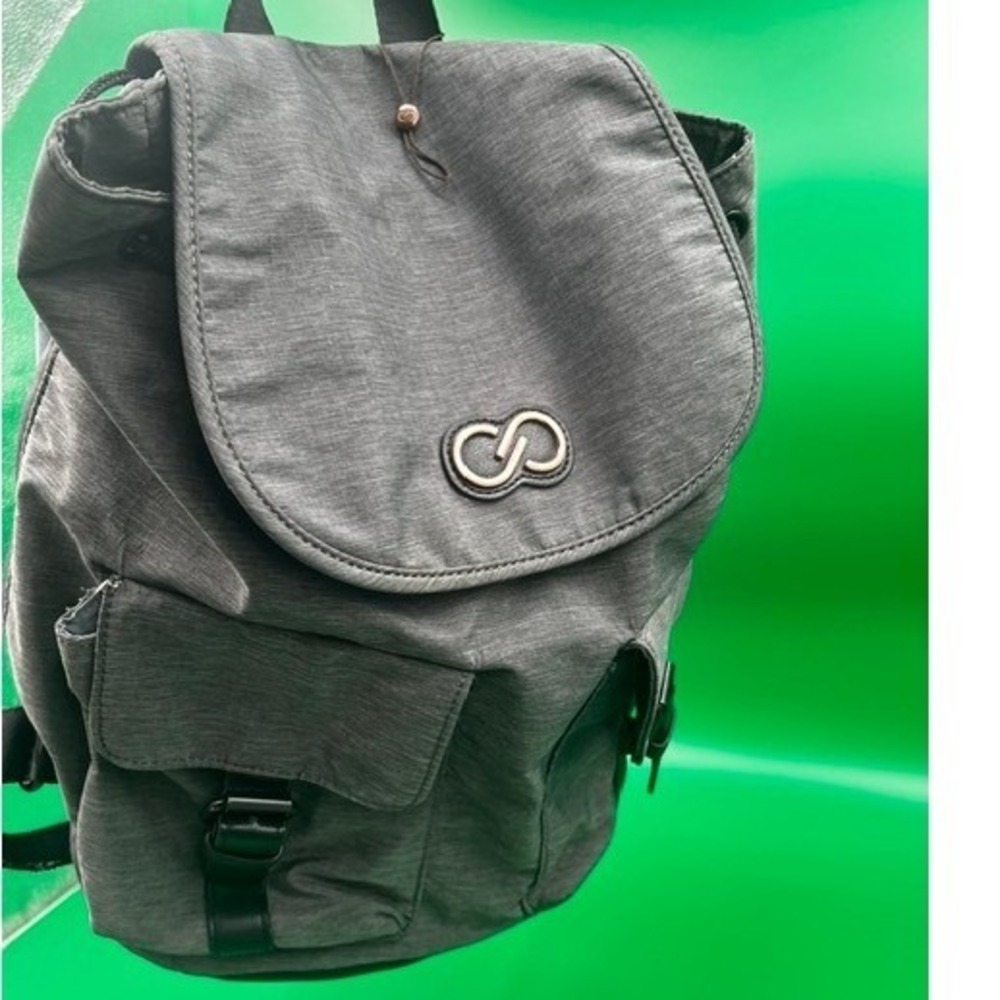 Stella & Dot Backpack Womens Medium Grey Heather Logo Strap Rucksack Bag
